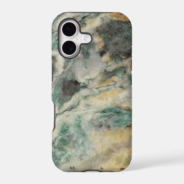 Green Mariposite Mineral Stone Pattern Iphone Case (Back)