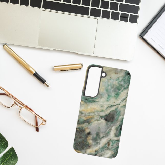 Green Mariposite Mineral Stone Pattern Samsung Galaxy Case (In Situ)