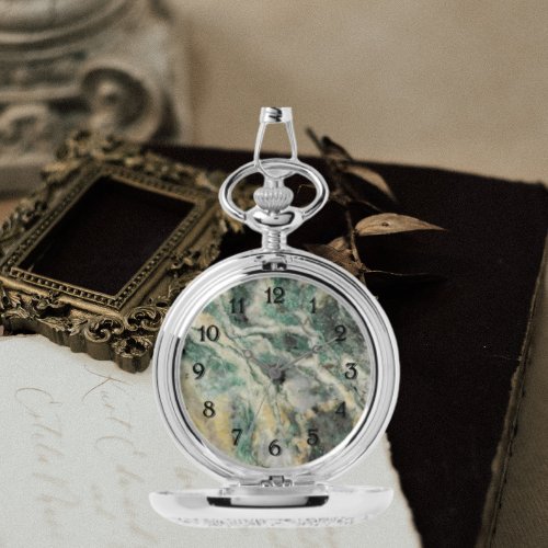 Green Mariposite Mineral Stone Pattern Watch