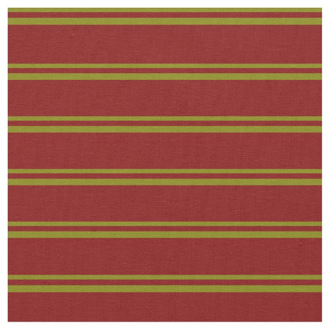 Green & Maroon Colored Lined/Striped Pattern Fabric (Close Up)