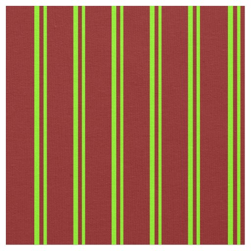 Green & Maroon Colored Pattern of Stripes Fabric