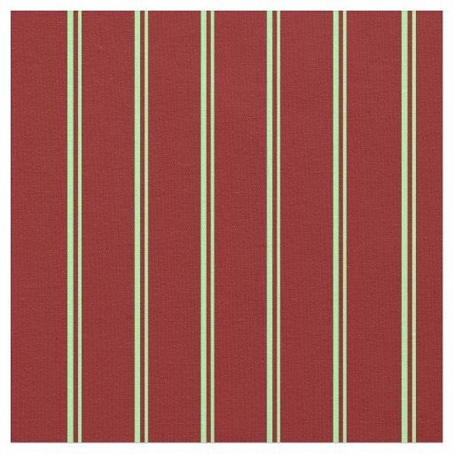 Green & Maroon Colored Stripes Fabric