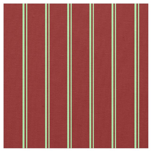 Green & Maroon Colored Stripes Fabric (Close Up)