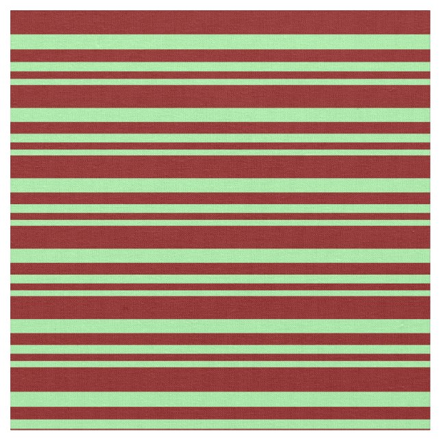 Green & Maroon Colored Stripes/Lines Pattern Fabric (Close Up)
