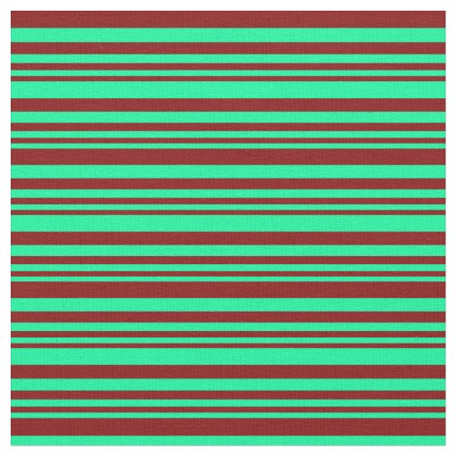 Green & Maroon Lines Fabric