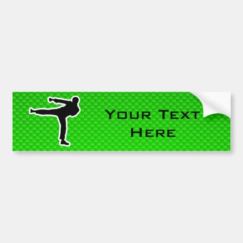 Green Martial Arts Bumper Sticker