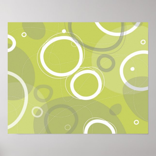 Green Martini Abstract Poster (Front)