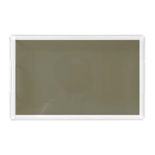 Green Martini Olive Solid Color Print Neutral Acrylic Tray
