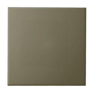 Green Martini Olive Solid Color Print, Neutral Ceramic Tile
