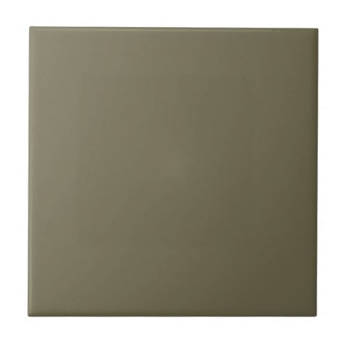 Green Martini Olive Solid Color Print Neutral Ceramic Tile