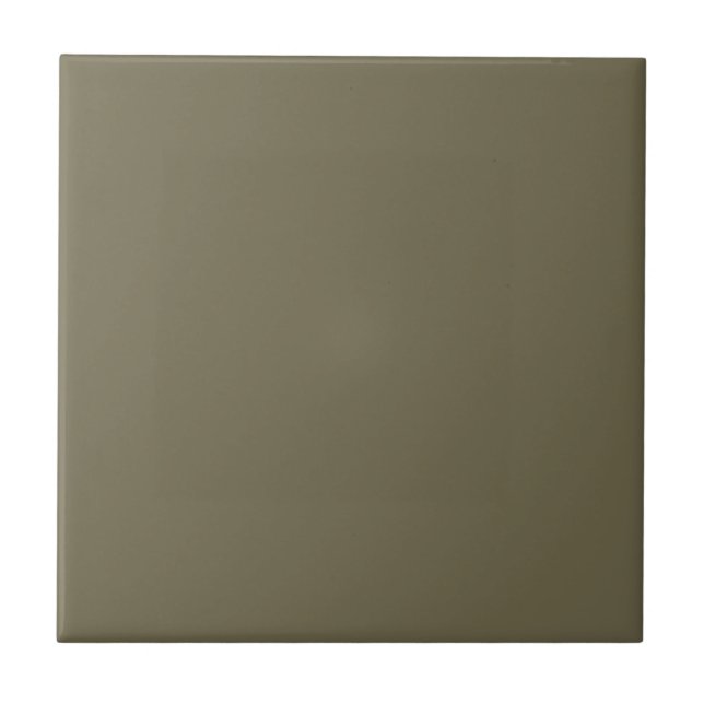 Green Martini Olive Solid Color Print, Neutral Ceramic Tile (Front)