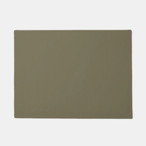 Green Martini Olive Solid Color Print Neutral Doormat