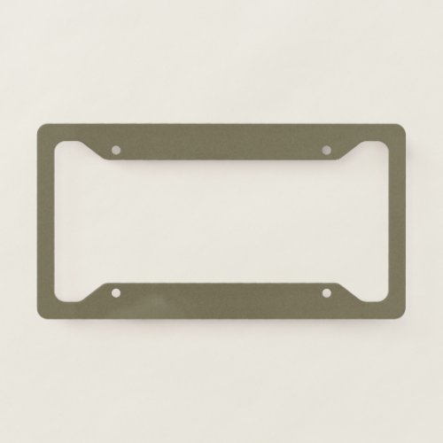 Green Martini Olive Solid Color Print Neutral License Plate Frame