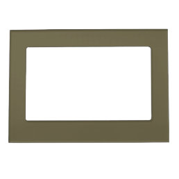 Green Martini Olive Solid Color Print, Neutral Magnetic Frame