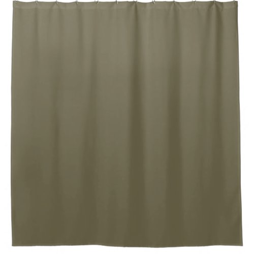 Green Martini Olive Solid Color Print Neutral Shower Curtain