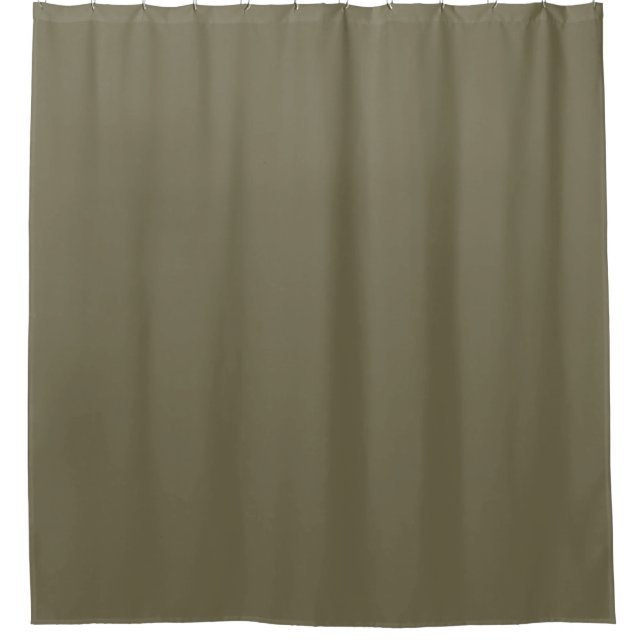Green Martini Olive Solid Color Print, Neutral Shower Curtain (Front)