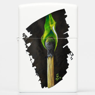 Green match zippo lighter