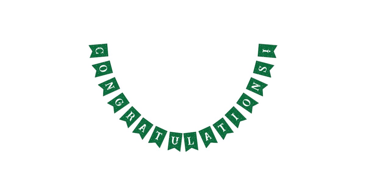 Green Math Formulas Graduation Congratulations Bunting Flags | Zazzle