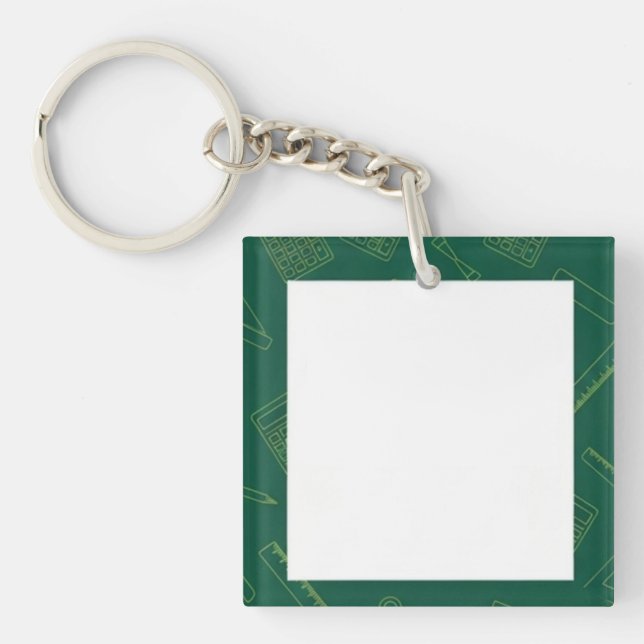 Green Mathematical Keychain (Front)