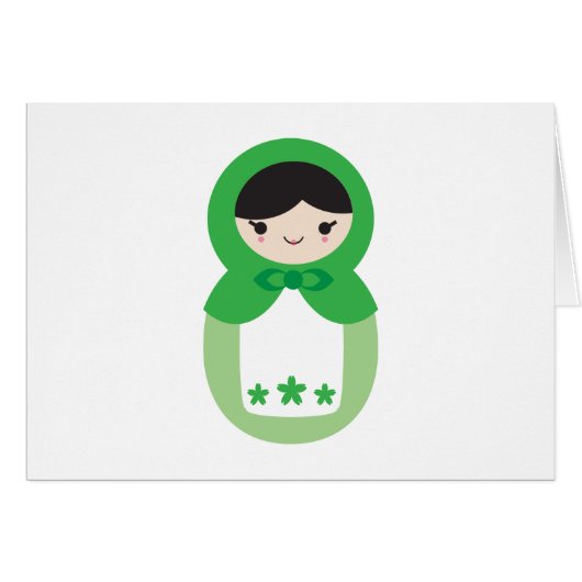 Green Matryoshka Doll Cards (Front Horizontal)