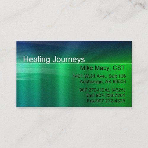 Green Matte Metallic Business Card Template