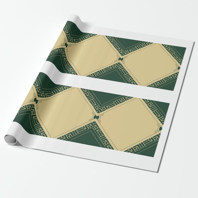 Green matte wrapping paper (Unrolled)