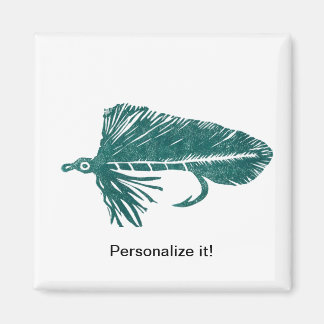 Green Matuka streamer, fly fishing, fly tying art Magnet