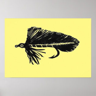 Green Matuka streamer, fly fishing, fly tying art Poster