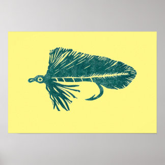 Green Matuka streamer, fly fishing, fly tying art Poster