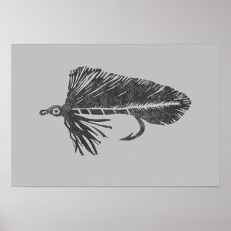 Green Matuka streamer, fly fishing, fly tying art Poster