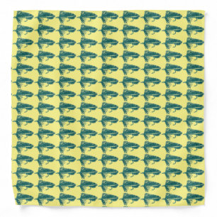 Green Matuka streamer fly tying fly fishing art Bandana