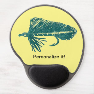 Green Matuka streamer, fly tying, fly fishing art Gel Mouse Pad