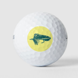 Green Matuka streamer, fly tying, fly fishing art Golf Balls