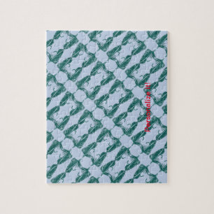 Green Matuka streamer, fly tying, fly fishing art Jigsaw Puzzle