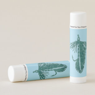 Green Matuka streamer, fly tying, fly fishing art Lip Balm