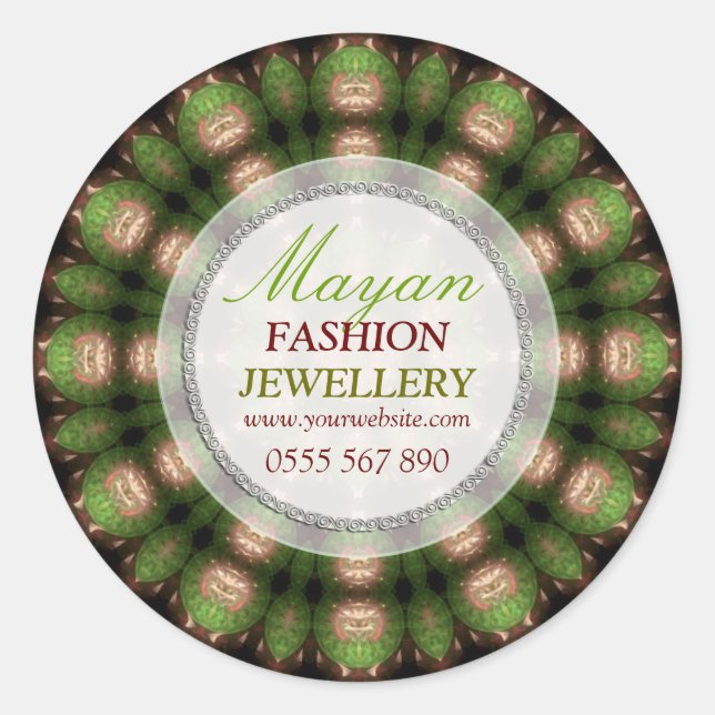 Green Mayan Fashion Jewellery Product Sticker (Front)
