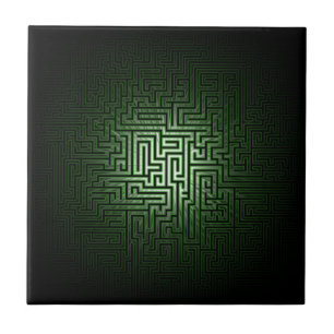Green Maze Ceramic Tile