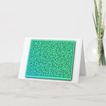 Green Maze Holiday Card by inkles at Zazzle