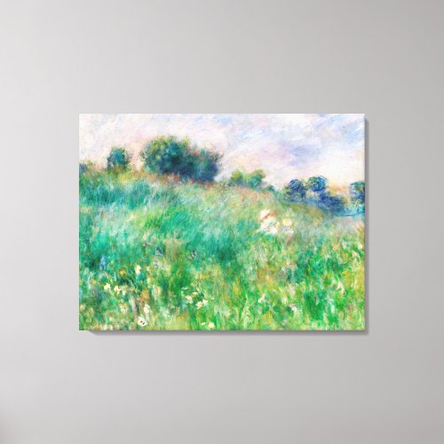 Green Meadow by Renoir Impressionist Painting Canvas Print