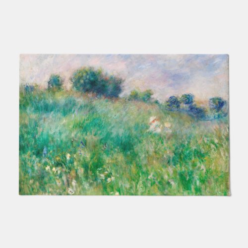 Green Meadow by Renoir Impressionist Painting Doormat