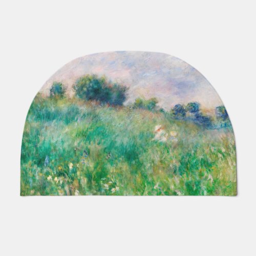 Green Meadow by Renoir Impressionist Painting Doormat