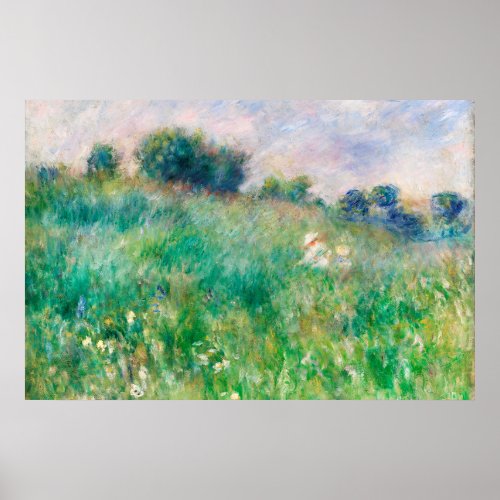 Green Meadow by Renoir Impressionist Painting Poster