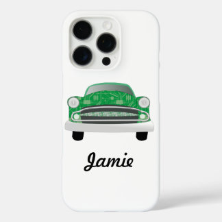 Green Mean Retro Car Boy's Birthday iPhone 16 Pro Case