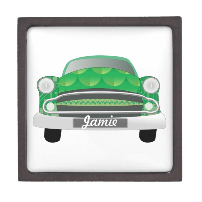 Green Mean Retro Car Boy's Birthday Premium Gift Boxes