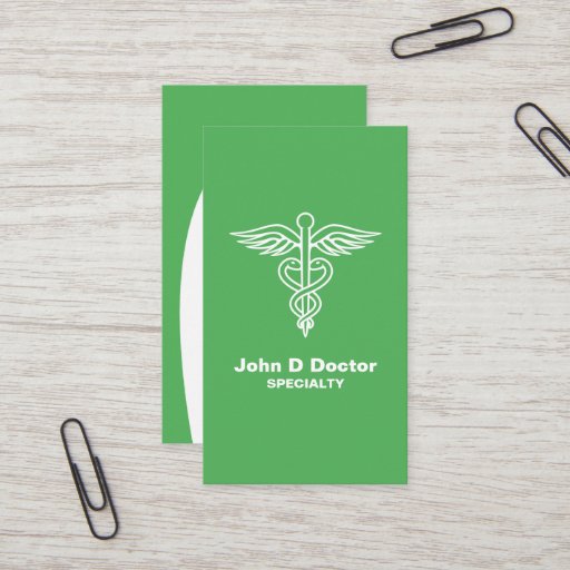 Customizable Green medical doctor or healthcare business card