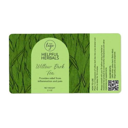 Green Medicinal Tea Labels