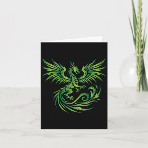 Green Medieval Dragon Fantasy Mythical Art Men Wom Card