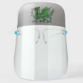 Green Medieval Fantasy Dragon Knight Face Shield (Front)