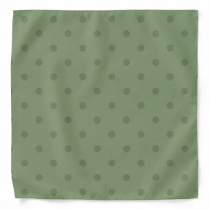 Green Medium Polka Dots Pattern Bandana