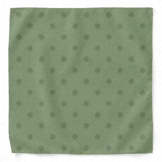 Green Medium Polka Dots Pattern Bandana